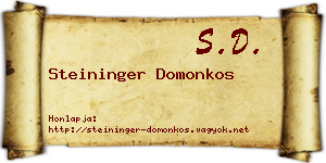 Steininger Domonkos névjegykártya