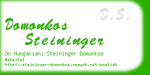 domonkos steininger business card